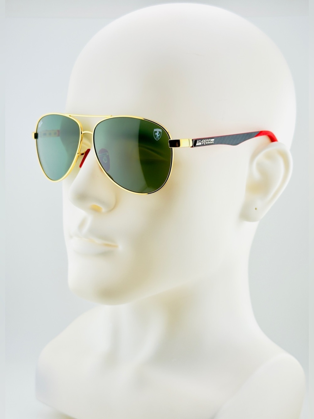Ray-Ban Scuderia Ferrari Sunglasses RB8313M Gold Frame Brown Gradient Lenses